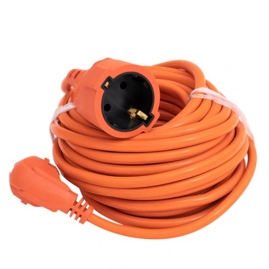 Prelungitor electric, PORTOCALIU, 20M tip cupla + fisa, 3 x 1.5 mm, IP44,max 2000W MX1644